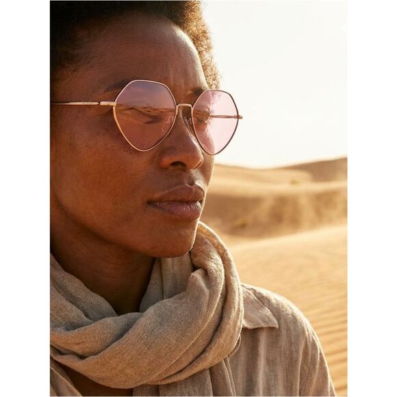 New Gucci GG1182S 004 Rose-Tinted Geometric Sunglasses  Authentic main image 9